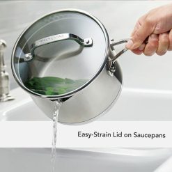 KitchenAid Non-Electrics KitchenAid Stainless Steel 3-Ply Cookware Set | 11-Piece -Le Creuset sales easystrainlid