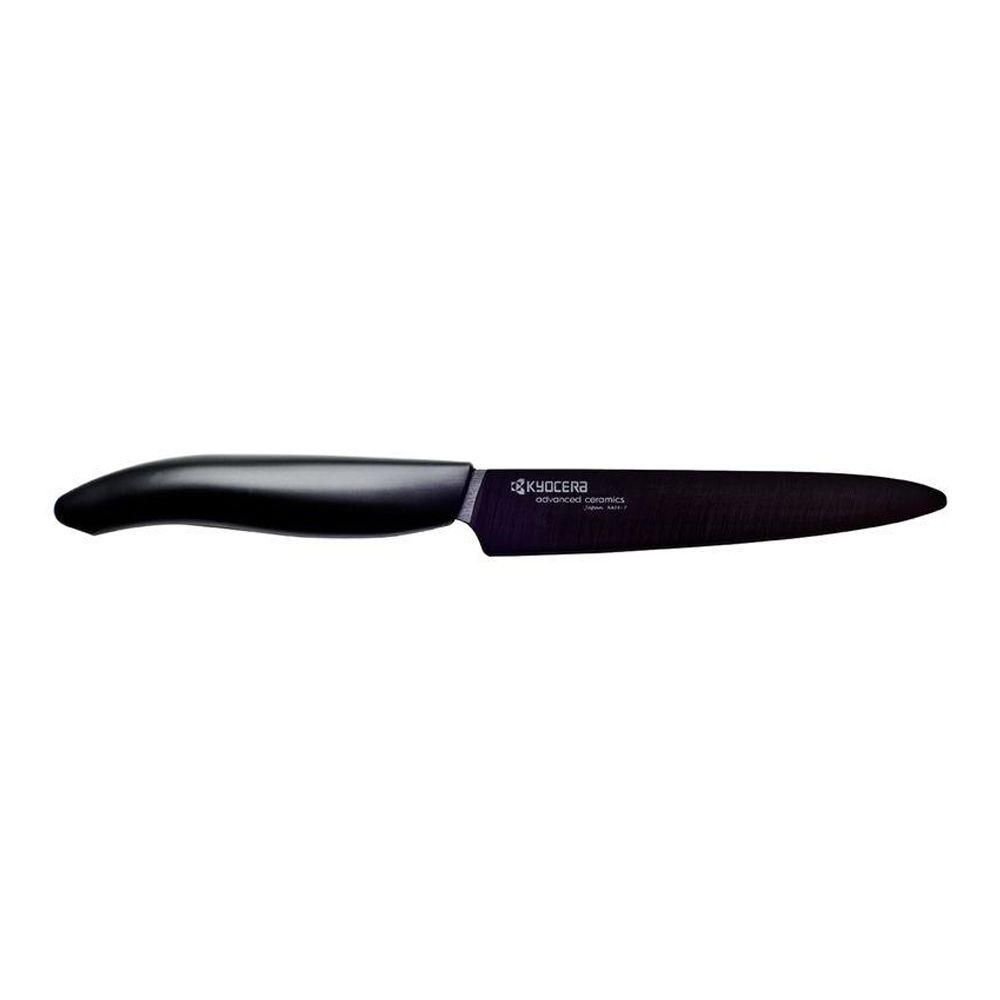 Kyocera Ceramic Knife - 5" Micro Serrated Knife Black Kyocera Ceramic Knife - 5" Micro Serrated Knife Black -Le Creuset sales fk 125 nbk kyocera ceramic knife 5 inch micro serrated knife black