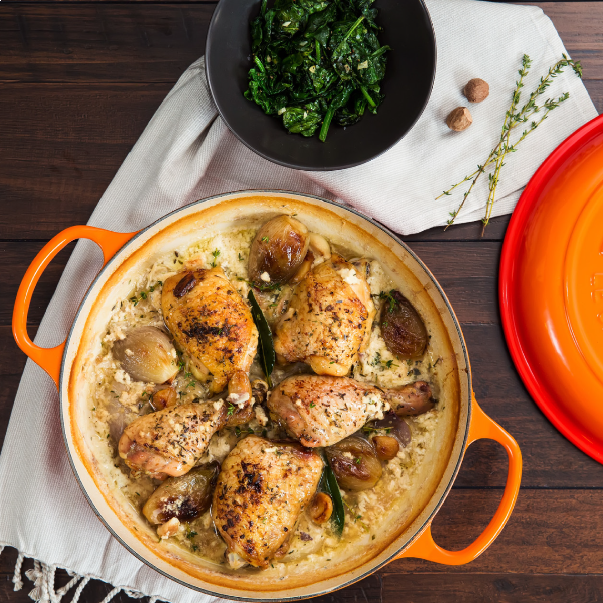 Le Creuset 2.25 Qt. Signature Enameled Cast Iron Braiser with Stainless Steel Knob | Flame Orange Le Creuset 2.25 Qt. Signature Enameled Cast Iron Braiser With Stainless Steel Knob | Flame Orange -Le Creuset sales flamelife1 1