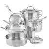KitchenAid Non-Electrics KitchenAid Stainless Steel 3-Ply Cookware Set | 11-Piece -Le Creuset sales full set 1