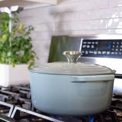 Le Creuset 4.5 Qt. Round Signature Dutch Oven With Stainless Steel Knob | Sea Salt -Le Creuset sales gift guide images smaller 0060 gift guides 2022 2602