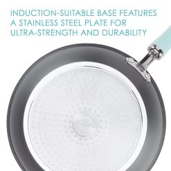 Rachael Ray 11-Piece Hard Anodized Cookware Set | Light Blue 5 Rachael Ray 11-Piece Hard Anodized Cookware Set | Light Blue -Le Creuset sales hardblue3