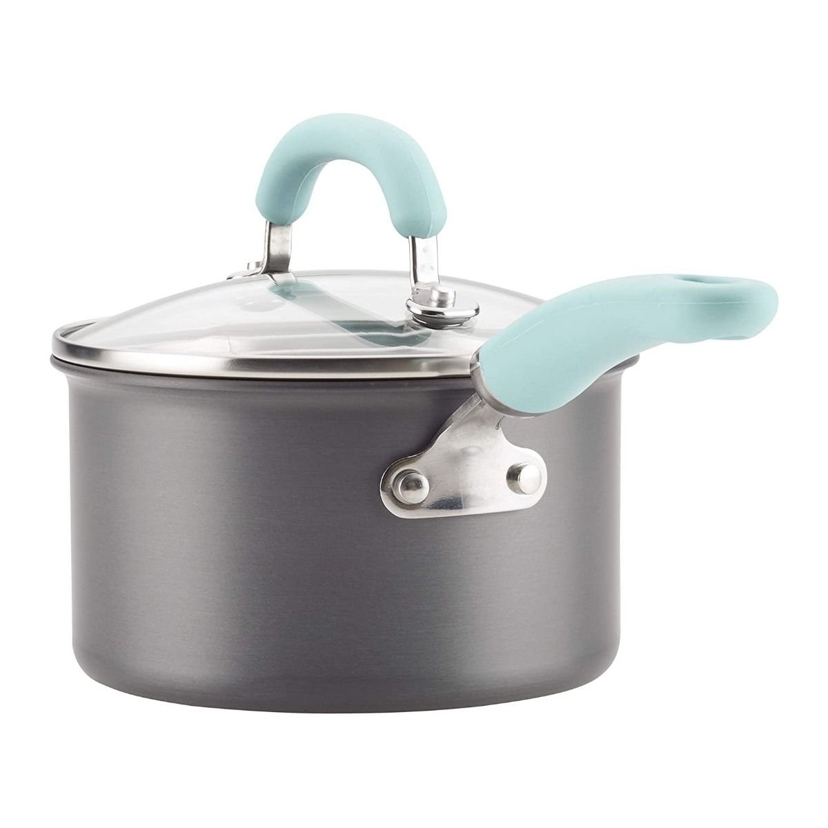Rachael Ray 11-Piece Hard Anodized Cookware Set | Light Blue Rachael Ray 11-Piece Hard Anodized Cookware Set | Light Blue -Le Creuset sales hardblue7