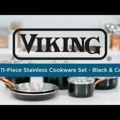 Viking 3 Ply Stainless 11-Piece Cookware Set | Black & Copper -Le Creuset sales hqdefault 55 36