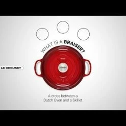 Le Creuset Olive Branch Collection 3.5 Qt. Signature Braiser | Marseille -Le Creuset sales hqdefault 56 15