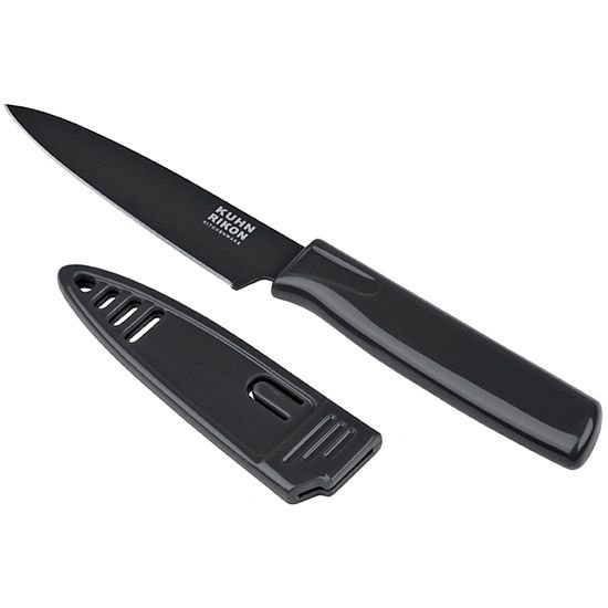 Kuhn Rikon Nonstick Paring Knife | Licorice Kuhn Rikon Nonstick Paring Knife | Licorice -Le Creuset sales kuhn rikon nonstick paring knife black 2817 1
