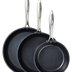 Kyocera Ceramic Non-Stick 3pc Fry Pan Set - 8", 10" & 12"