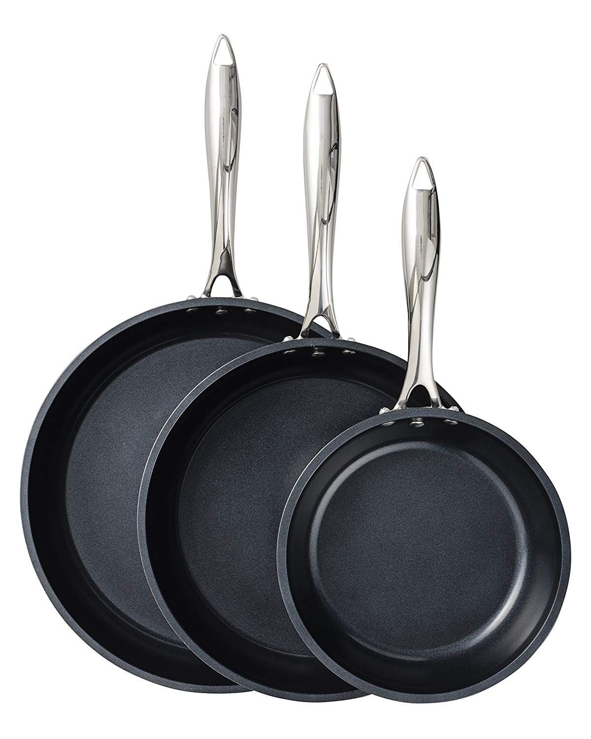 Kyocera Ceramic Non-Stick 3pc Fry Pan Set - 8", 10" & 12" Kyocera Ceramic Non-Stick 3pc Fry Pan Set - 8", 10" & 12" -Le Creuset sales kyocera ceramic non stick 3pc fry pan set cfp3pcset