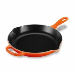 Le Creuset 10-Piece Signature Cookware Set With Stainless Steel Knobs | Flame Orange 16 Le Creuset 10-Piece Signature Cookware Set With Stainless Steel Knobs | Flame Orange -Le Creuset sales le creuset cookware cast iron skillet 10 inches flame orange ls2024 262 1