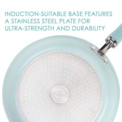 Rachael Ray 13-Piece Enameled Cookware Set | Light Blue Shimmer 5 Rachael Ray 13-Piece Enameled Cookware Set | Light Blue Shimmer -Le Creuset sales lightbluecook2