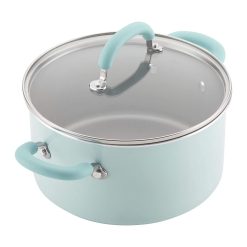 Rachael Ray 13-Piece Enameled Cookware Set | Light Blue Shimmer 10 Rachael Ray 13-Piece Enameled Cookware Set | Light Blue Shimmer -Le Creuset sales lightbluecook6