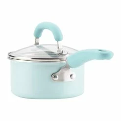 Rachael Ray 13-Piece Enameled Cookware Set | Light Blue Shimmer 19 Rachael Ray 13-Piece Enameled Cookware Set | Light Blue Shimmer -Le Creuset sales lightbluecook7