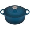 Le Creuset 4.5 Qt. Round Signature Dutch Oven With Stainless Steel Knob | Deep Teal 1 Le Creuset 4.5 Qt. Round Signature Dutch Oven With Stainless Steel Knob | Deep Teal -Le Creuset sales ls2501 247dss
