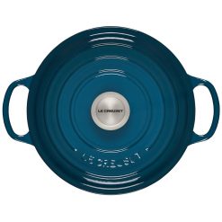 Le Creuset 4.5 Qt. Round Signature Dutch Oven With Stainless Steel Knob | Deep Teal -Le Creuset sales ls2501 247dss 3