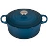 Le Creuset 5.5 Qt. Round Signature Cast Iron Dutch Oven With Stainless Steel Knob | Deep Teal -Le Creuset sales ls2501 267dss