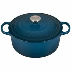 Le Creuset sales 6 Le Creuset 5.5 Qt. Round Signature Cast Iron Dutch Oven With Stainless Steel Knob | Deep Teal