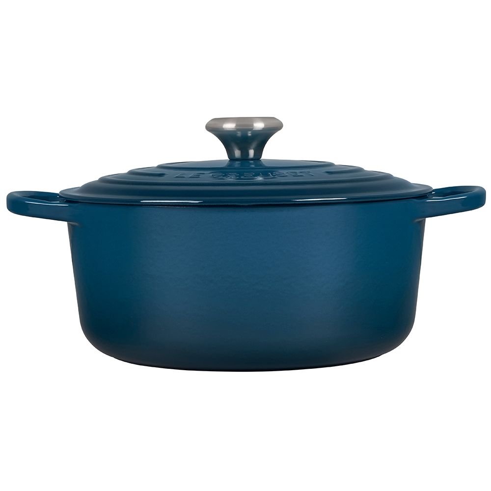 Le Creuset 5.5 Qt. Round Signature Cast Iron Dutch Oven with Stainless Steel Knob | Deep Teal Le Creuset 5.5 Qt. Round Signature Cast Iron Dutch Oven With Stainless Steel Knob | Deep Teal -Le Creuset sales ls2501 267dss 2