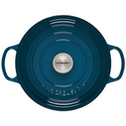Le Creuset 5.5 Qt. Round Signature Cast Iron Dutch Oven With Stainless Steel Knob | Deep Teal 4 Le Creuset 5.5 Qt. Round Signature Cast Iron Dutch Oven With Stainless Steel Knob | Deep Teal -Le Creuset sales ls2501 267dss 3