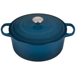 Le Creuset 7.25 Qt. Round Signature Dutch Oven With Stainless Steel Knob | Deep Teal