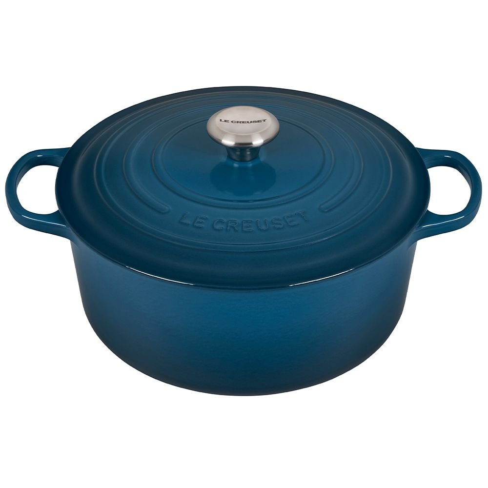 Le Creuset 7.25 Qt. Round Signature Dutch Oven with Stainless Steel Knob | Deep Teal Le Creuset 7.25 Qt. Round Signature Dutch Oven With Stainless Steel Knob | Deep Teal -Le Creuset sales ls2501 287dss