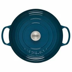 Le Creuset 7.25 Qt. Round Signature Dutch Oven With Stainless Steel Knob | Deep Teal -Le Creuset sales ls2501 287dss 3
