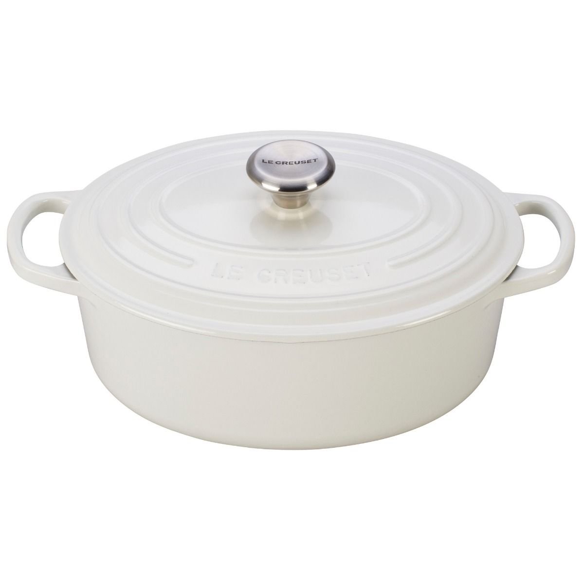 Le Creuset 2.75 Qt. Oval Signature Dutch Oven with Stainless Steel Knob | White Le Creuset 2.75 Qt. Oval Signature Dutch Oven With Stainless Steel Knob | White -Le Creuset sales ls2502 2316ss le creuset 2.75 qt. signature oval dutch oven white 1