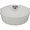 Le Creuset 6.75 Qt. Oval Signature Dutch Oven With Stainless Steel Knob | White 2 Le Creuset 6.75 Qt. Oval Signature Dutch Oven With Stainless Steel Knob | White -Le Creuset sales ls2502 3116ss oval french oven signature 6.75 quart white