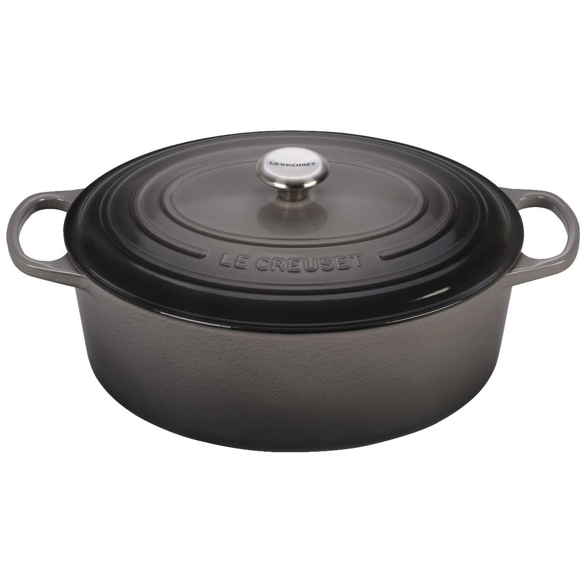 Le Creuset 9.5 Qt. Oval Signature Dutch Oven with Stainless Steel Knob | Oyster Grey Le Creuset 9.5 Qt. Oval Signature Dutch Oven With Stainless Steel Knob | Oyster Grey -Le Creuset sales ls2502 357fss le creuset 9.5 qt. signature oval dutch oven oyster 1
