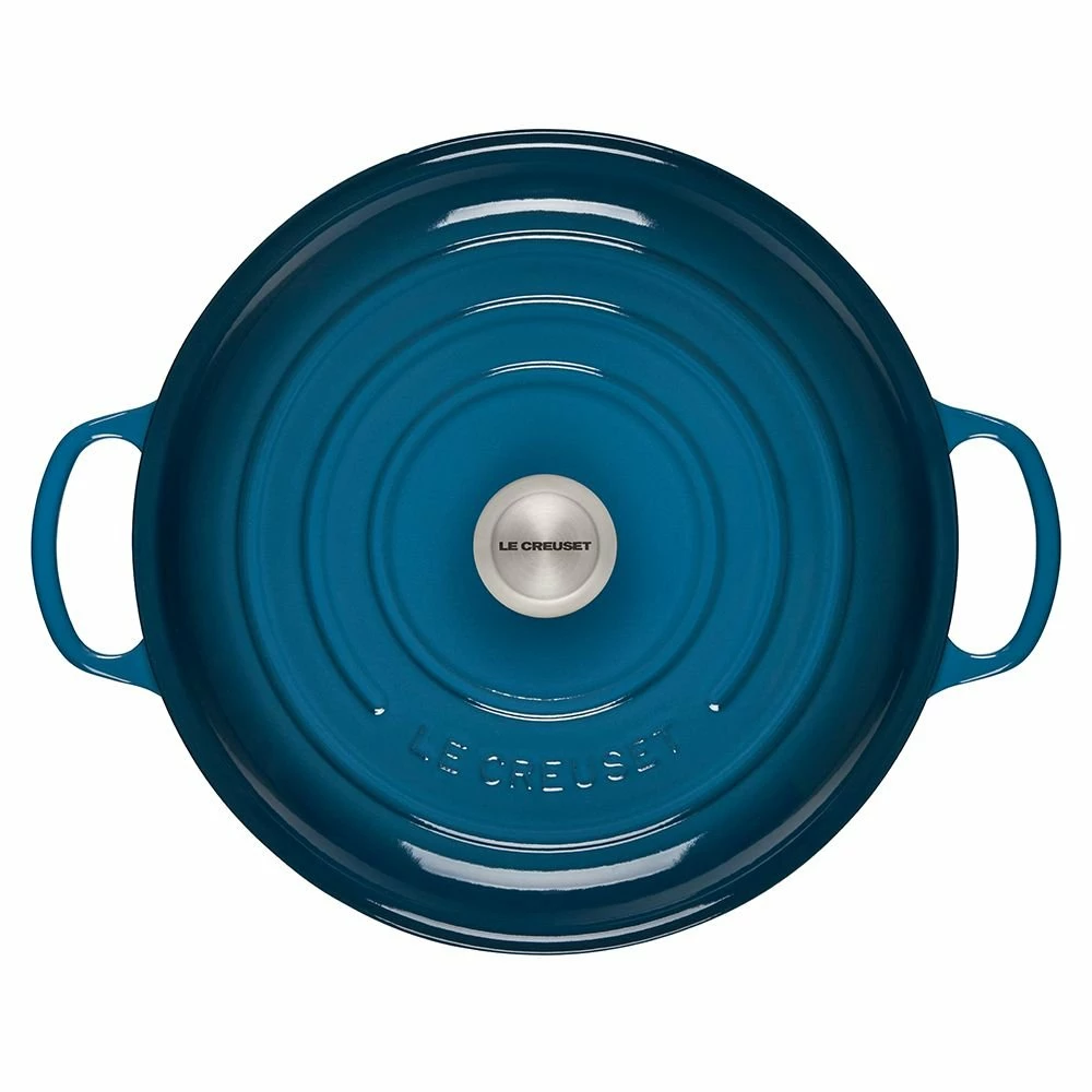 Le Creuset 5 Qt. Signature Braiser With Stainless Steel Knob | Deep Teal 5 Le Creuset 5 Qt. Signature Braiser With Stainless Steel Knob | Deep Teal - Image 3