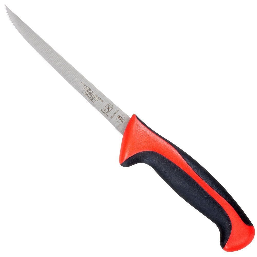 Mercer Cutlery Millennia 6" Boning Knife Flexible - Red Mercer Cutlery Millennia 6" Boning Knife Flexible - Red -Le Creuset sales m22206rd mercer cutlery millennia 6 inch boning knife curved flexible red
