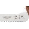 Mercer Cutlery Mercer Millennia 8" Offset Utility Knife - Wavy Edge (Brown) -Le Creuset sales m22418br mercer culinary millennia 8 inch offset wavy edge breadsandwich knife brown