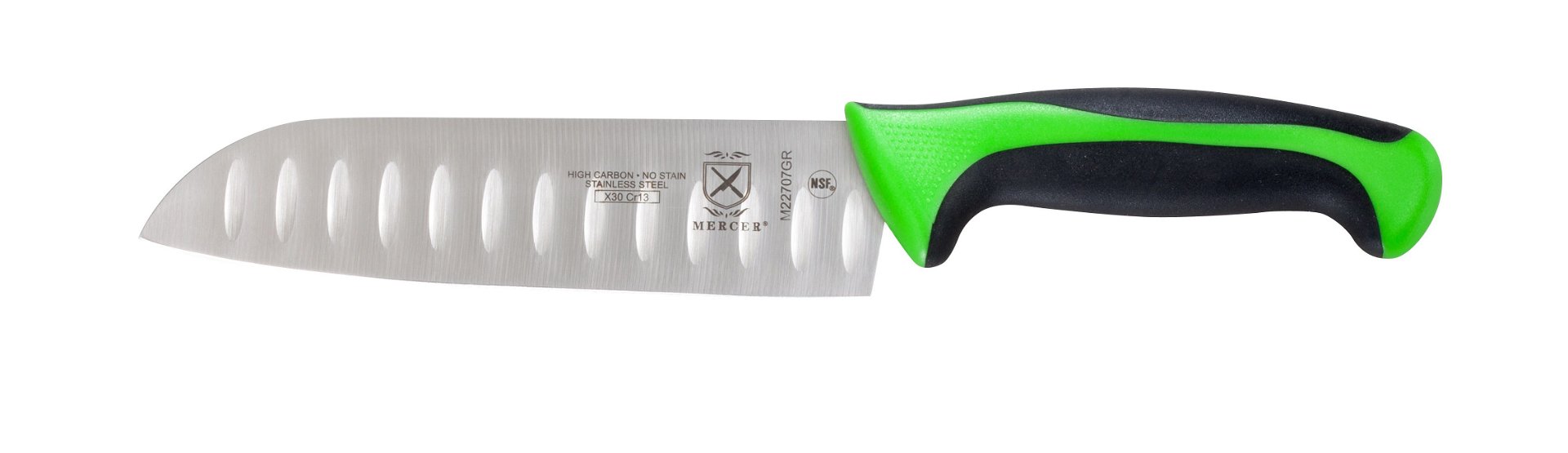 Mercer Cutlery Millennia 7" Santoku Knife - Green Mercer Cutlery Millennia 7" Santoku Knife - Green -Le Creuset sales m22707gr mercer millennia 7 inch green 1