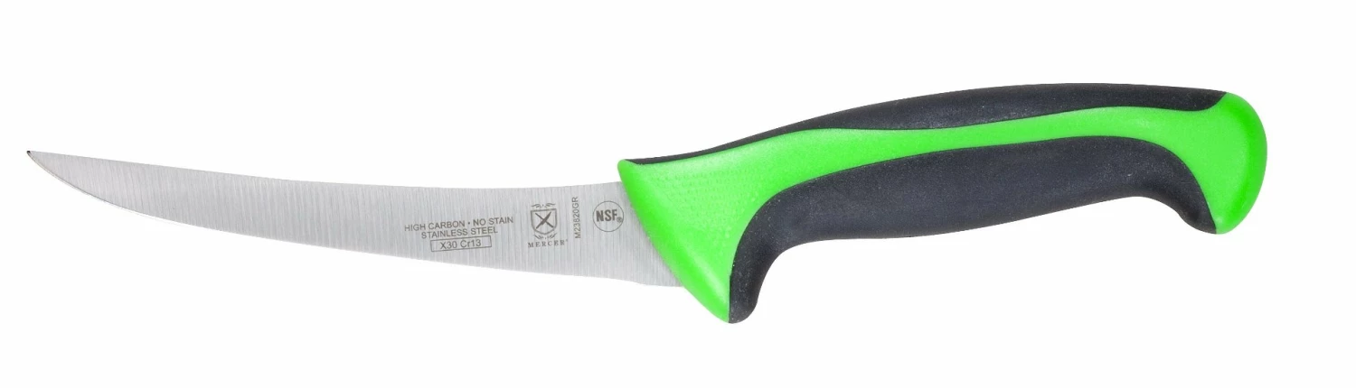Mercer Cutlery Millennia 6" Boning Knife Curved- Green 3 Mercer Cutlery Millennia 6" Boning Knife Curved- Green