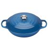 Le Creuset 2.25 Qt. Signature Enameled Cast Iron Braiser With Stainless Steel Knob | Marseille Blue -Le Creuset sales marsmain1