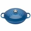 Le Creuset 2.25 Qt. Signature Enameled Cast Iron Braiser With Stainless Steel Knob | Marseille Blue 1 Le Creuset 2.25 Qt. Signature Enameled Cast Iron Braiser With Stainless Steel Knob | Marseille Blue -Le Creuset sales marsmain1