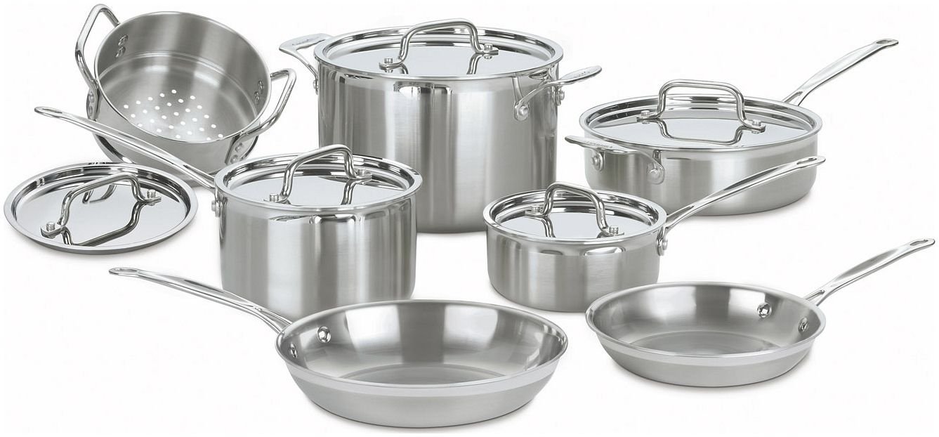 Cuisinart MultiClad Pro Triple Ply Stainless Steel Cookware Set | 12-Piece Cuisinart MultiClad Pro Triple Ply Stainless Steel Cookware Set | 12-Piece -Le Creuset sales mcp12 multi clad pro cookware popup 1