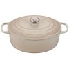 Le Creuset 6.75 Qt. Oval Signature Dutch Oven With Stainless Steel Knob | Meringue White 2 Le Creuset 6.75 Qt. Oval Signature Dutch Oven With Stainless Steel Knob | Meringue White -Le Creuset sales meringue 6.75 qt oval dutch oven 1