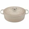 Le Creuset 6.75 Qt. Oval Signature Dutch Oven With Stainless Steel Knob | Meringue White -Le Creuset sales meringue 6.75 qt oval dutch oven 1