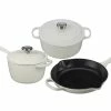 Le Creuset 5-Piece Signature Cookware Set With Stainless Steel Knobs | White -Le Creuset sales ms1605 16ss le creuset 5 piece signature set white