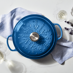 Le Creuset 2.25 Qt. Signature Braiser With Stainless Steel Knob | Noel (Marseille Blue) -Le Creuset sales noel1