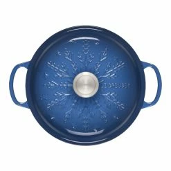 Le Creuset 2.25 Qt. Signature Braiser With Stainless Steel Knob | Noel (Marseille Blue) -Le Creuset sales noelbraiser5