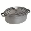 Staub 1 Qt. Oval Cocotte/Dutch Oven | Graphite Grey 2 Staub 1 Qt. Oval Cocotte/Dutch Oven | Graphite Grey -Le Creuset sales oval cocotte 1 qt graphite 9