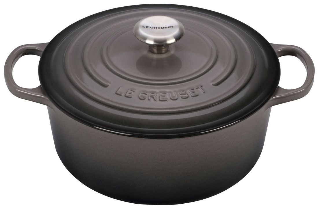 Le Creuset 5-Piece Signature Cookware Set with Stainless Steel Knobs | Oyster Grey Le Creuset 5-Piece Signature Cookware Set With Stainless Steel Knobs | Oyster Grey -Le Creuset sales oyster 5.5 qt. casserole oven