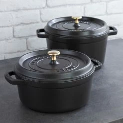 Staub 5 Qt Tall Cocotte | Black -Le Creuset sales qkd9aoe8