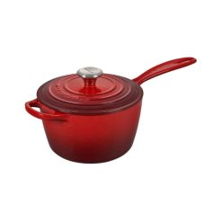 Le Creuset 10-Piece Signature Cookware Set With Stainless Steel Knobs | Cerise/Cherry Red -Le Creuset sales redsaucepan1