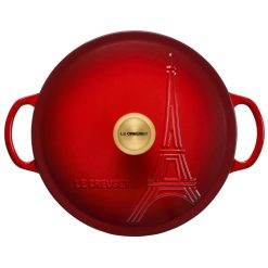 Le Creuset 2.5Qt Signature Cocotte Eiffel Tower Collection | Cerise 3 Le Creuset 2.5Qt Signature Cocotte Eiffel Tower Collection | Cerise -Le Creuset sales rs10249 eiffel rdo cerise 3 scr