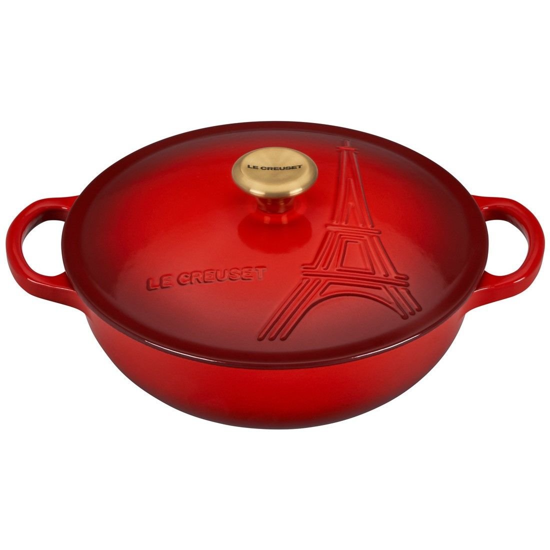 Le Creuset 2.5Qt Signature Cocotte Eiffel Tower Collection | Cerise Le Creuset 2.5Qt Signature Cocotte Eiffel Tower Collection | Cerise -Le Creuset sales rs10250 eiffel rdo cerise 4 scr