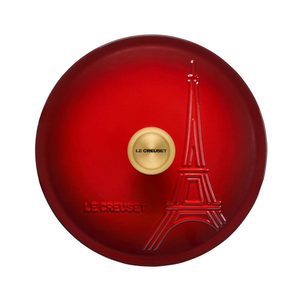 Le Creuset 2.5Qt Signature Cocotte Eiffel Tower Collection | Cerise Le Creuset 2.5Qt Signature Cocotte Eiffel Tower Collection | Cerise -Le Creuset sales rs10252 eiffel rdo cerise lid scr