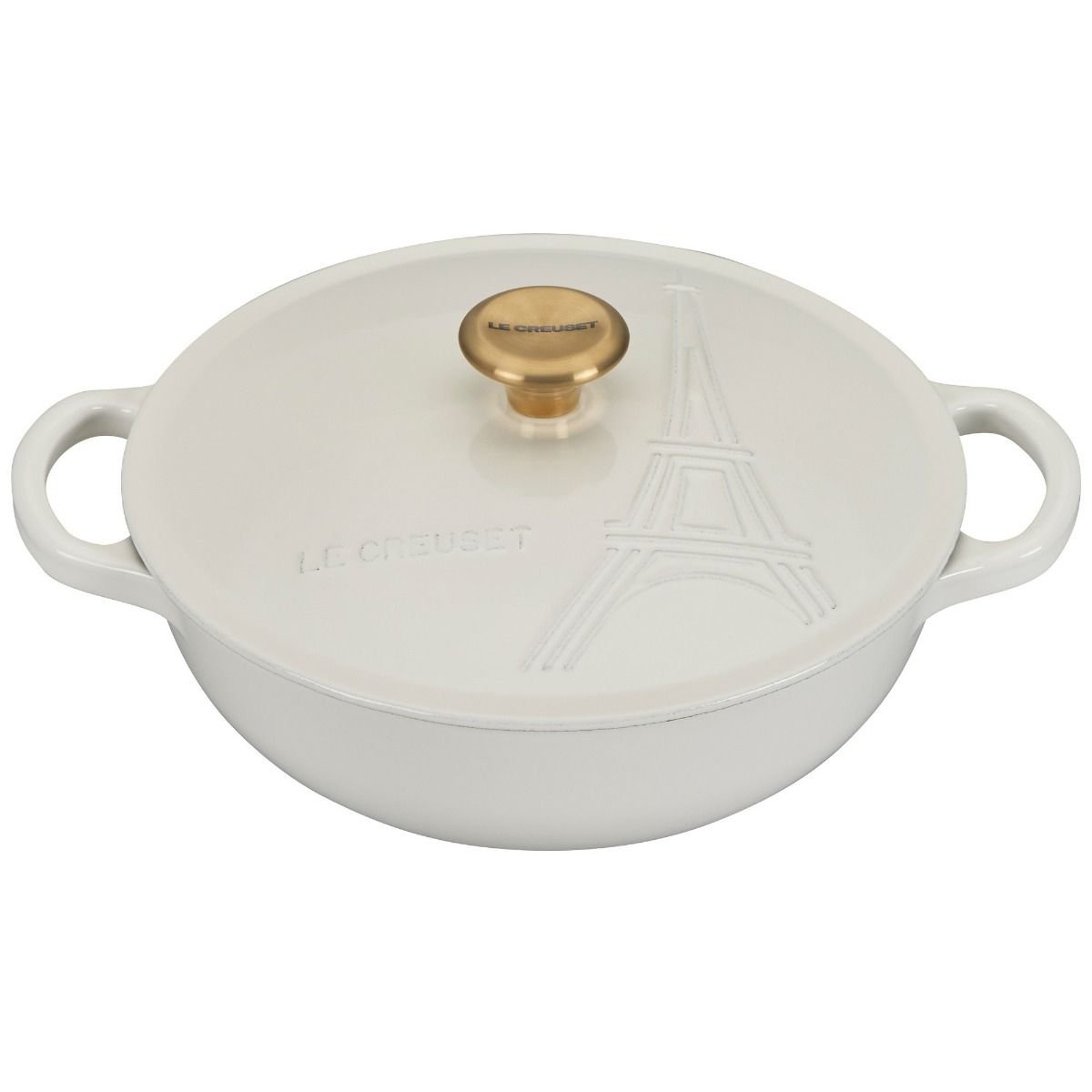 Le Creuset 2.5Qt Signature Cocotte Eiffel Tower Collection | White Le Creuset 2.5Qt Signature Cocotte Eiffel Tower Collection | White -Le Creuset sales rs10260 eiffel rdo white 4 lpr