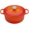 Le Creuset 5.5 Qt. Round Signature Cast Iron Dutch Oven With Stainless Steel Knob | Flame Orange -Le Creuset sales rs10273 ls2501 262